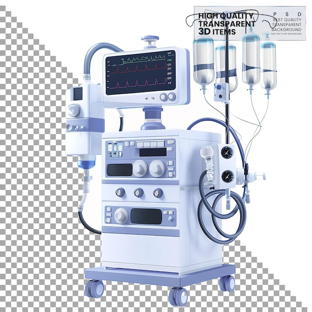 Anesthesia Machines Deliver anesthetic gases to patients on transparent background