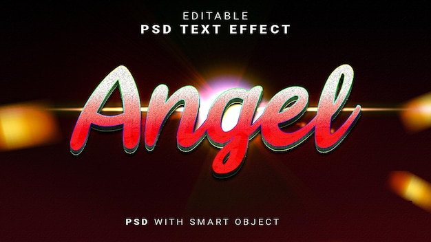 Angel 3d Editable Text Effect Style PSD