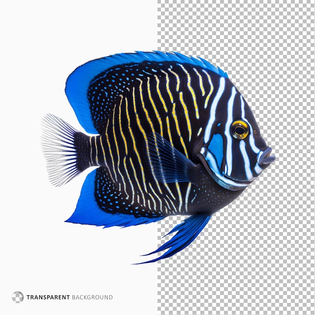 Angel fish isolated on transparent background