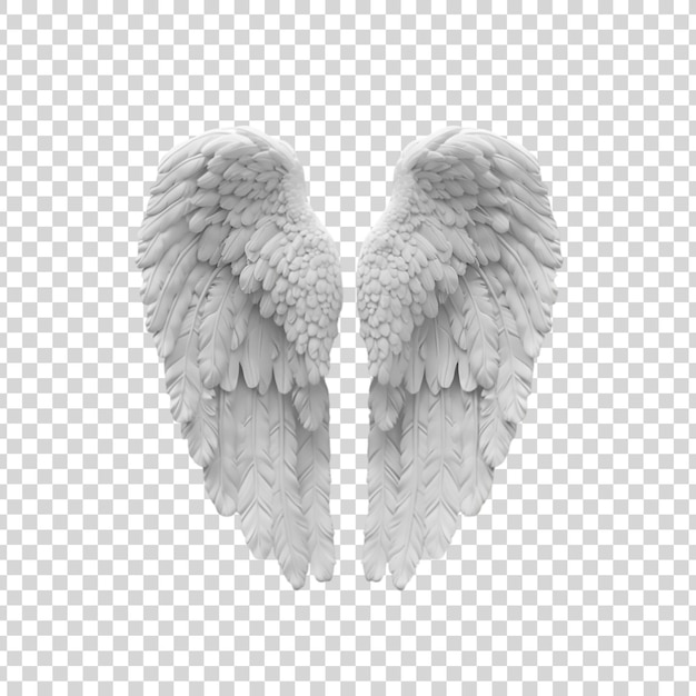 PSD angel wings isolated on a white background