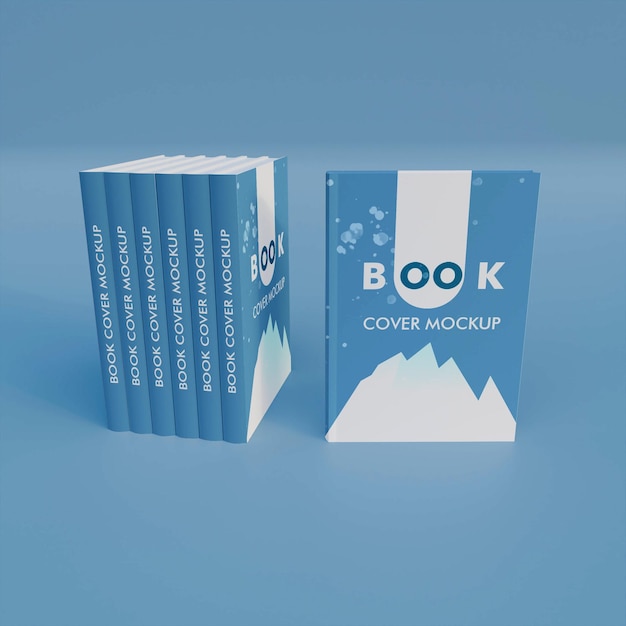 PSD angled hard cover book mockup