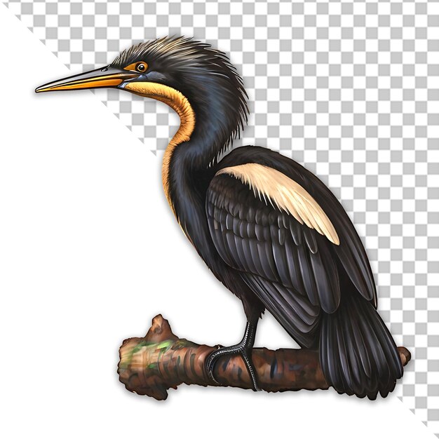 Anhinga Bird Icon Transparent Background PSD