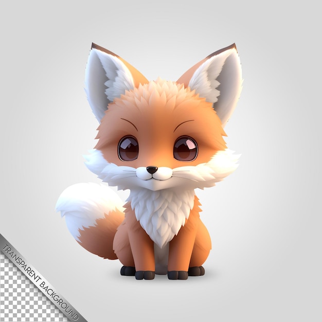 Animal chibi style transparent background