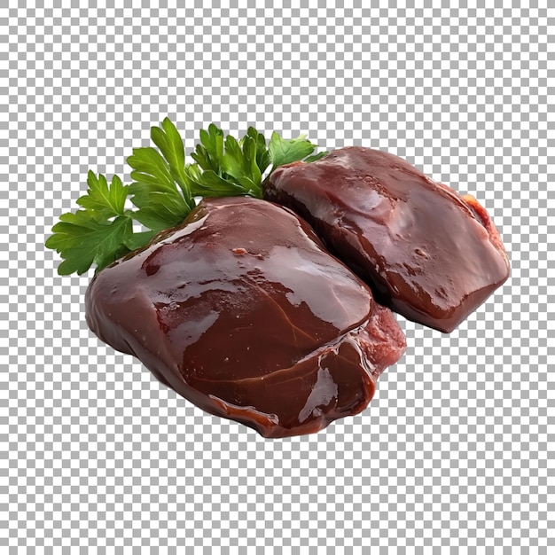 PSD animal liver on transparent background ai generated