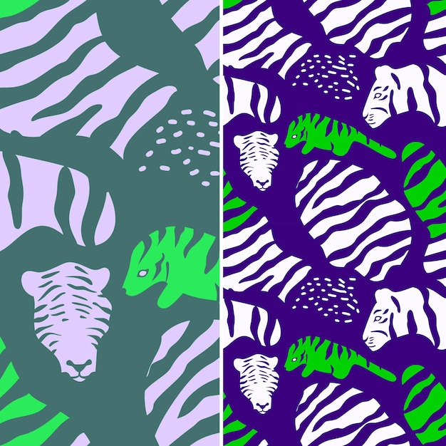 Animal Print Patterns With Animal Shapes and Outlined in Irr Creative Abstract Geometric Vector