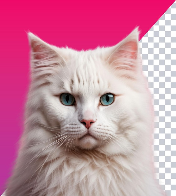 PSD a animal with a blue eye transparent with a pink and background