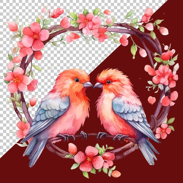 Animals Celebrating Valentine39s Day PNG Illustration