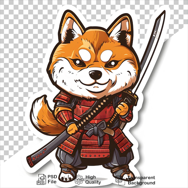 Animated Dog Knight with Sword with png design