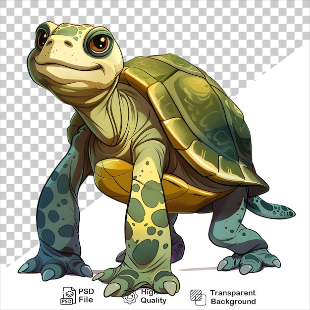 Animated Turtle Illustration with Vibrant Colors