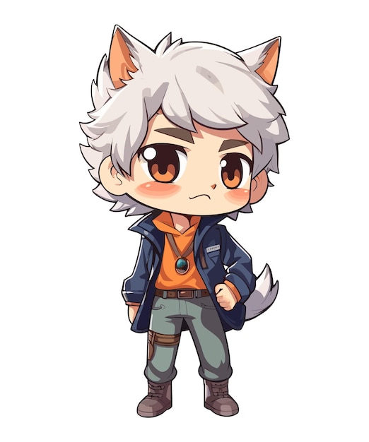 Anime character with a fox tail