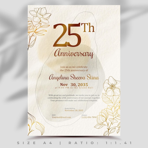 PSD anniversary celebration flyer template