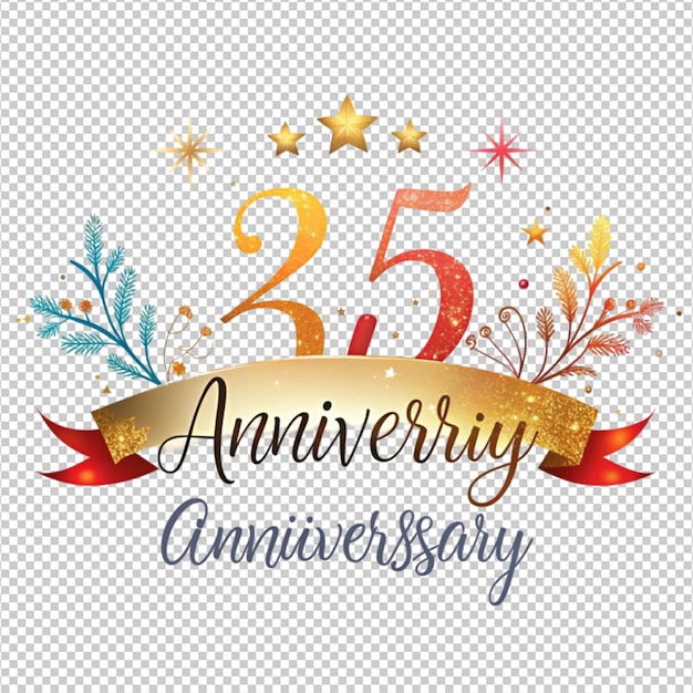 PSD anniversary greeting on white background