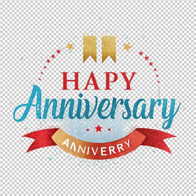 anniversary greeting on white background