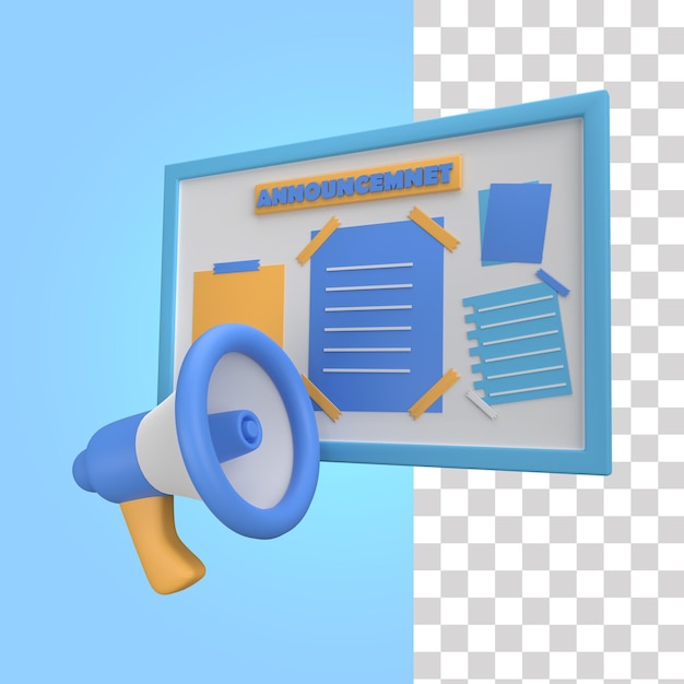 Announcement board 3d icon