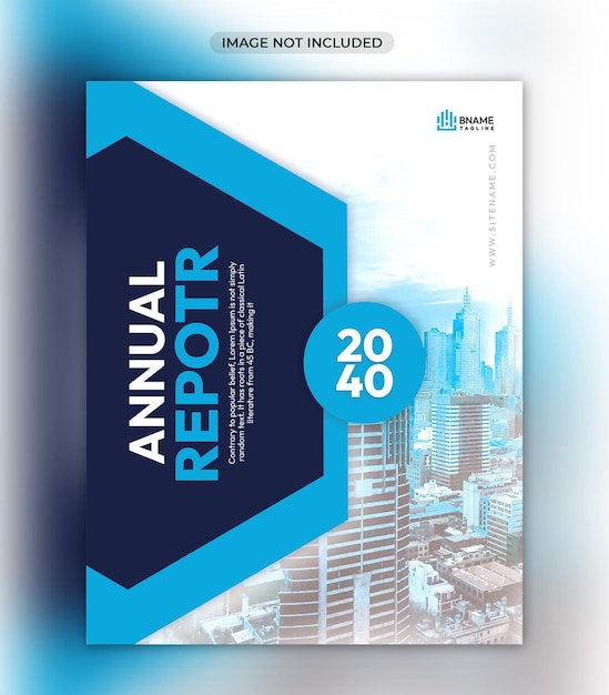 Annual report corporate modern book cover template