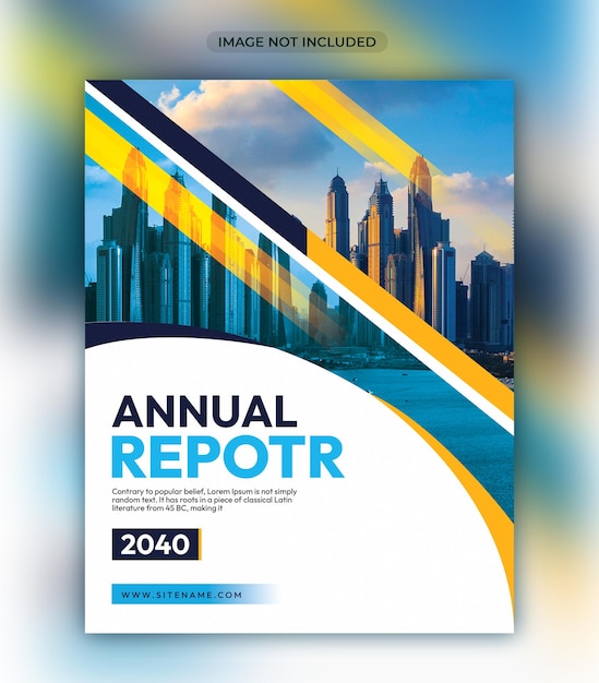 Annual report corporate modern book cover template