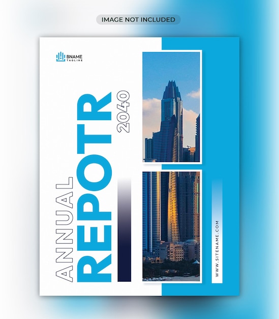 Annual report corporate modern book cover template