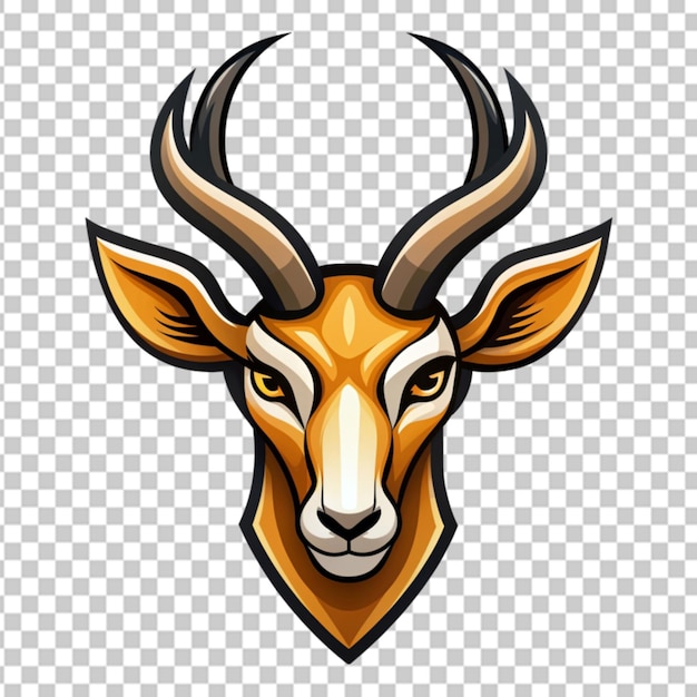 antelope mascot logo transparent background