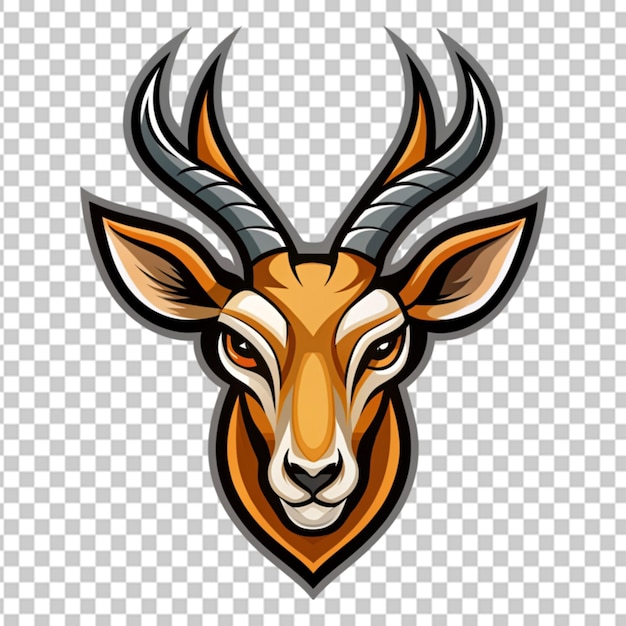 antelope mascot logo transparent background