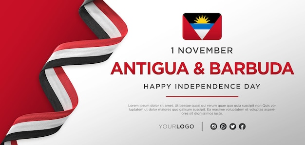 Antigua and Barbuda National Independence Day Celebration Banner, National Anniversary