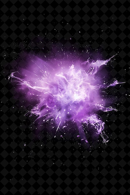 Antimatter Explosion With Matter Antimatter Annihilation Gam PNG Neon Effect on Dark Background