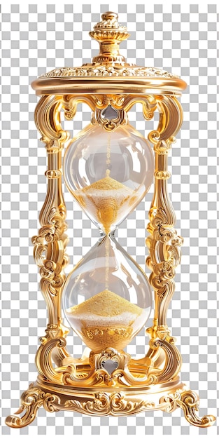 PSD antique hourglass isolated on a transparent background