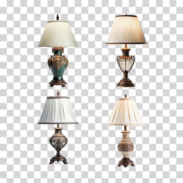 Antique night lamp isolated on transparent background PNG PSD