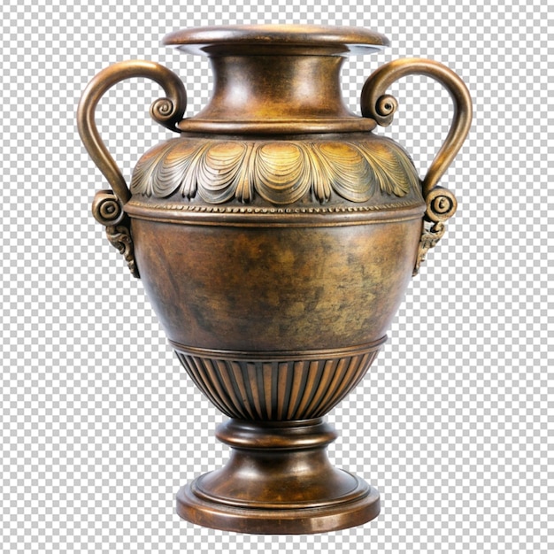 PSD antique urn vase set isolated on transparent background