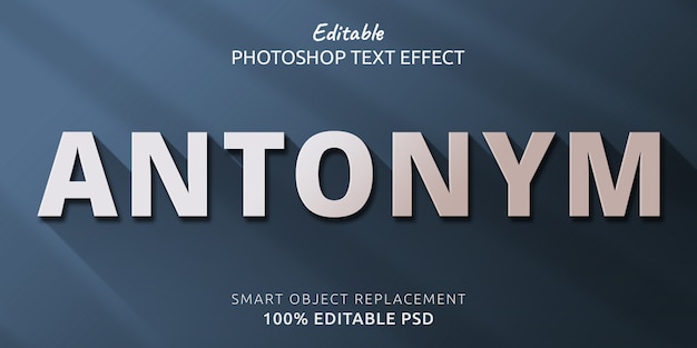 Antonym Editable Psd Text Style Effect