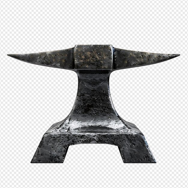 PSD anvil iron on isolated transparent background