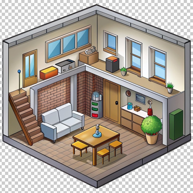 apartment or basement illustration