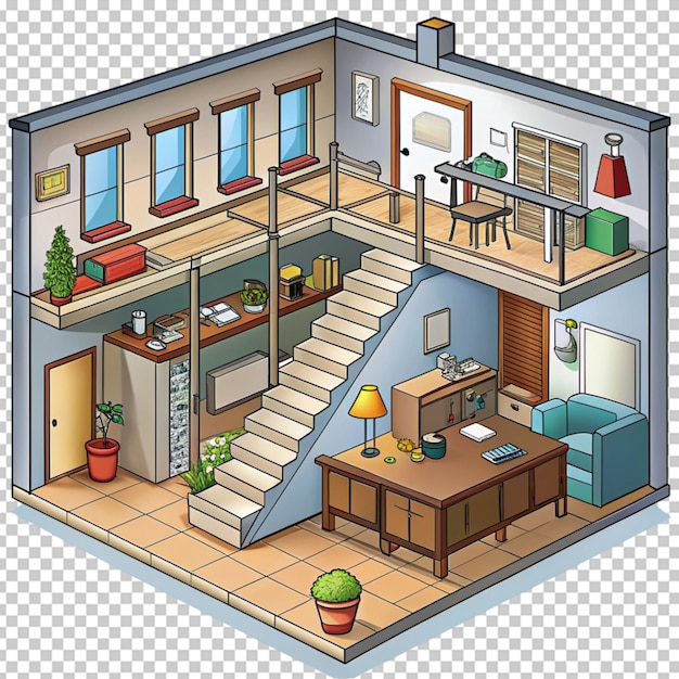 apartment or basement illustration