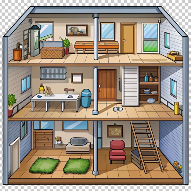 apartment or basement illustration