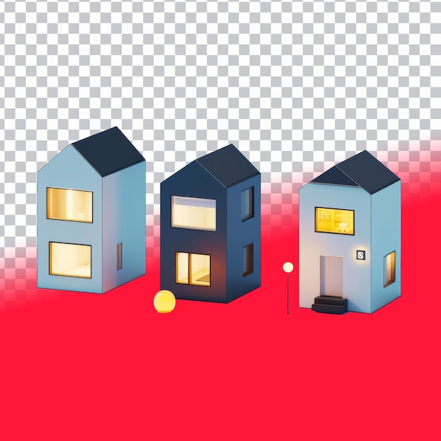 PSD apartment isometric png