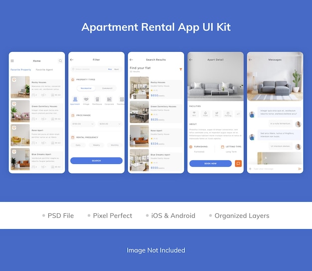 Apartment Rental App UI Kit