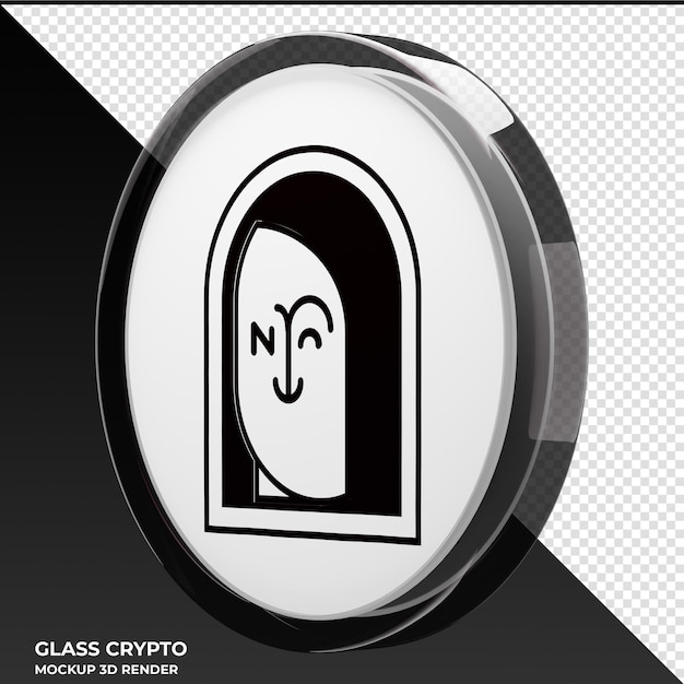 APENFT NFT Glass Crypto Coin 3D Illustration