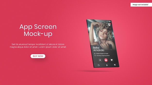 App phone screen mockup isolated