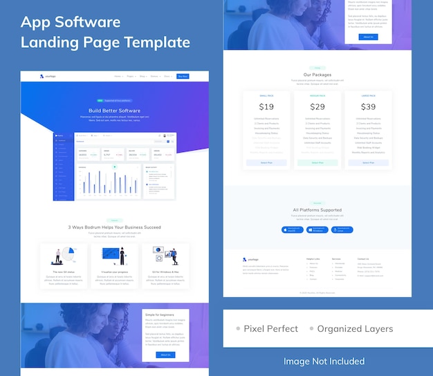 App Software Landing Page Template