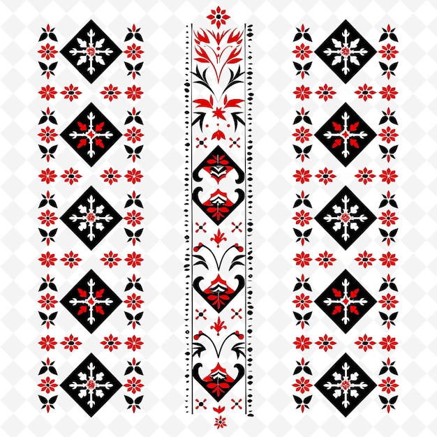 PSD appalachian quilting with folk patterns borderlines design i png unique stylized motifs designs