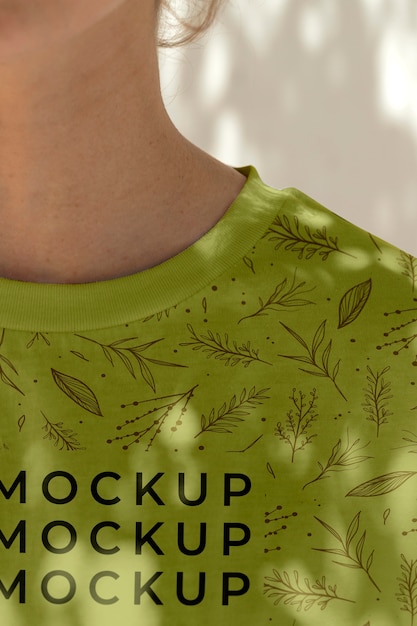 Apparel mockup of modern girl city