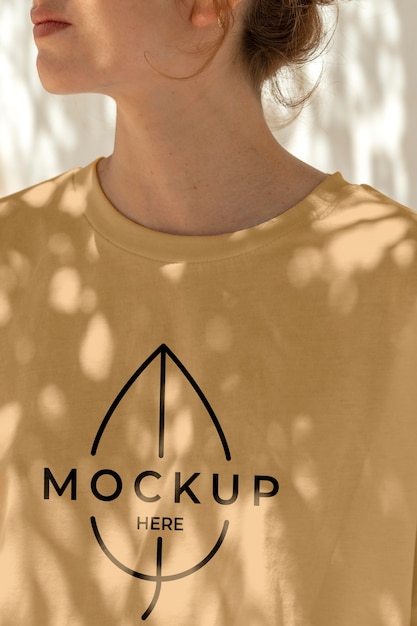 Apparel mockup of modern girl city