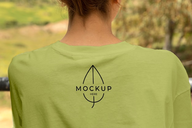 Apparel mockup of modern girl city