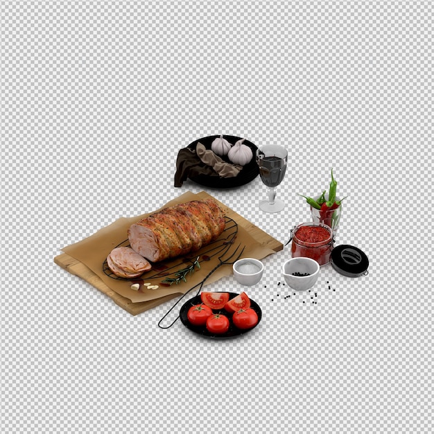 Appetizers of tomato, meat on wooden board with wine glass