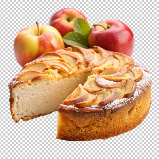 PSD apple cake transparent background