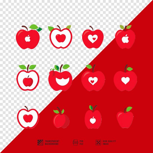 apple fruit bundle set image without background hd quality