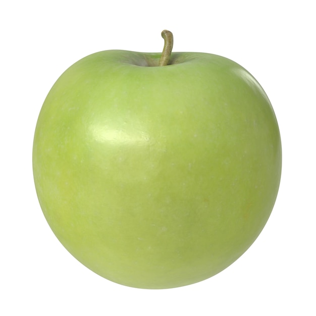 Apple Granny Smith isolated transparent background 3d rendering