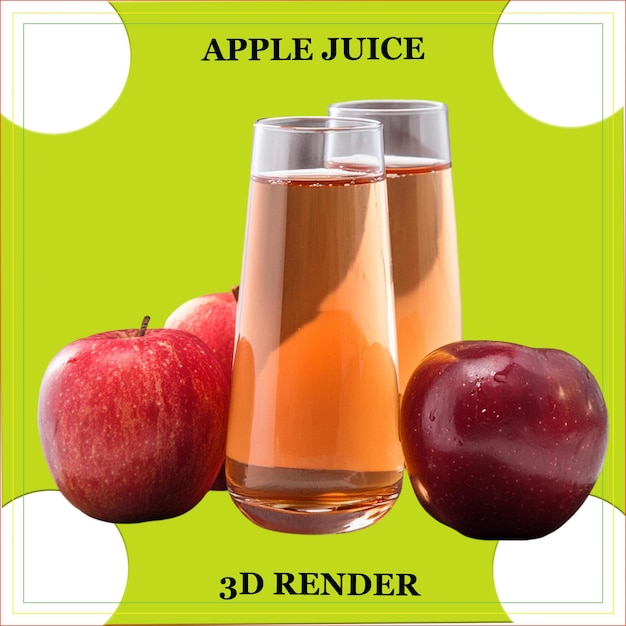 Apple Juice with white transparent background