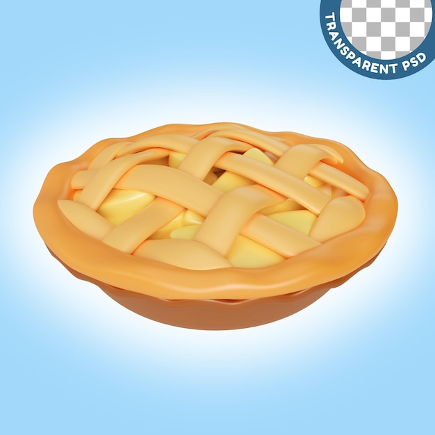 Apple Pie 3D Illustration Icon