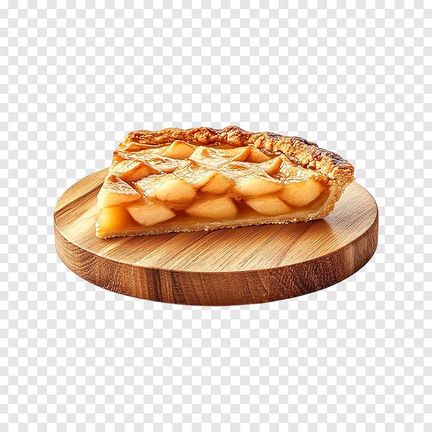 PSD apple pie piece isolated on a transparent background