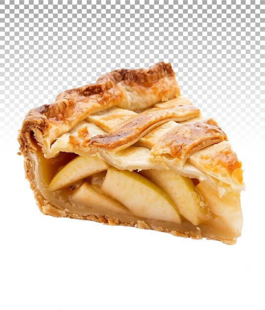 Apple Pie with a Lattice Crust on Transparent